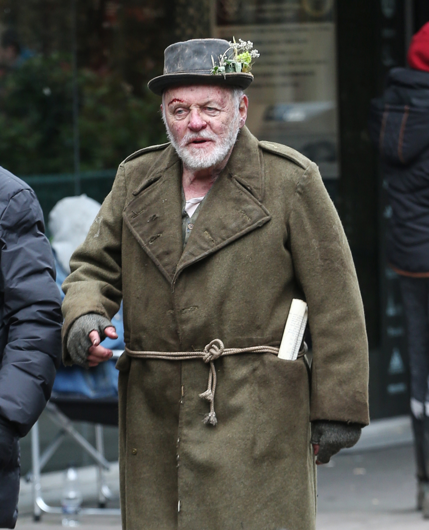 Anthony Hopkins seen filming his new film King Lear in London.

BYLINE ISOIMAGES LTD TO BE USED.